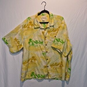 Island Republic Hawaiian Silk Mens XXL Tropical Aloha Retro Resort Wear Coastal